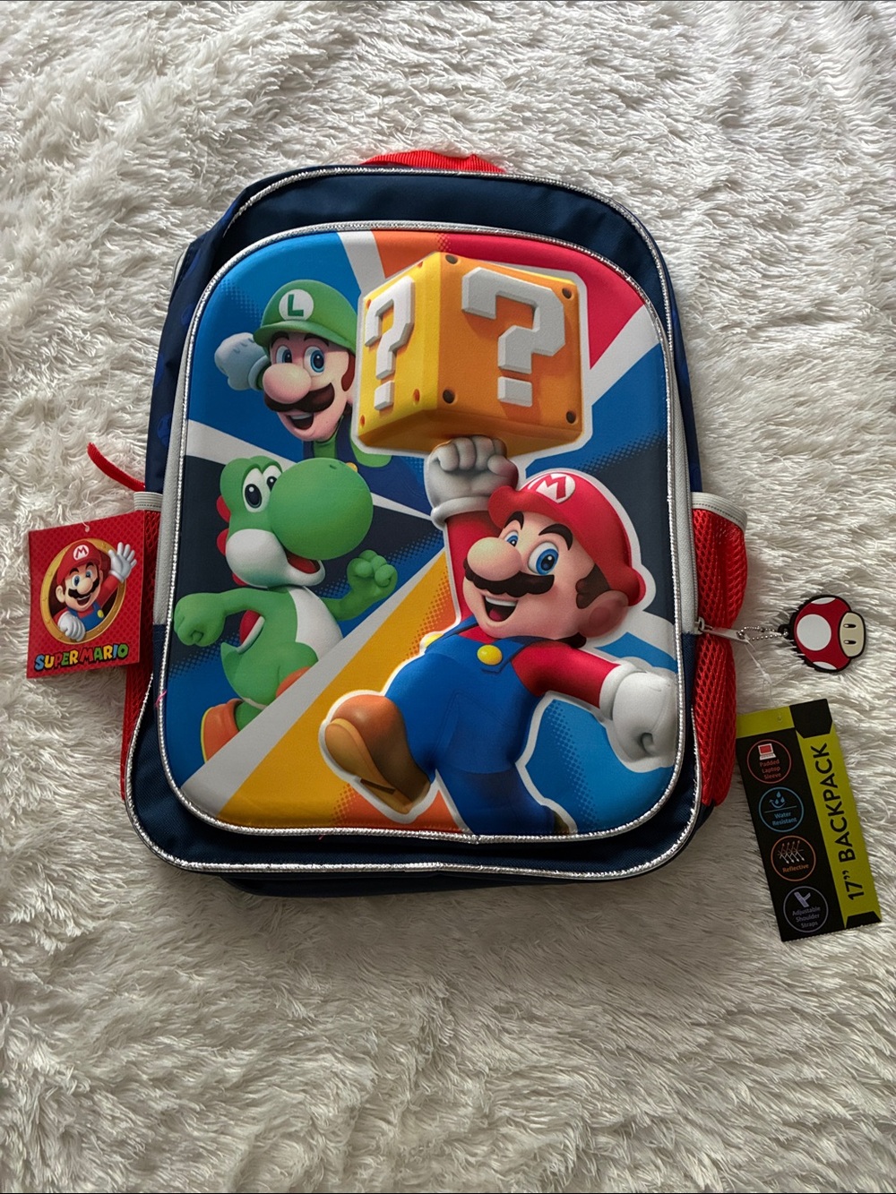 Nintendo Super Mario Character Backpack - Blue, Red, Green, Yellow
